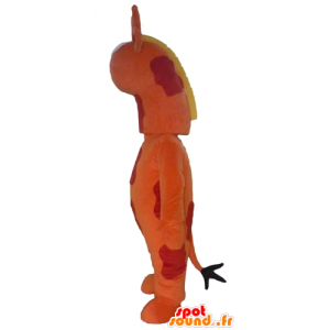 Giraffa mascotte arancio, rosso e giallo gigante - MASFR23083 - Mascotte di giraffa