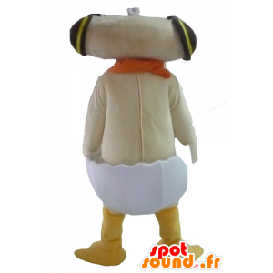 Beige ankka maskotti munankuoren - MASFR23087 - maskotti ankkoja