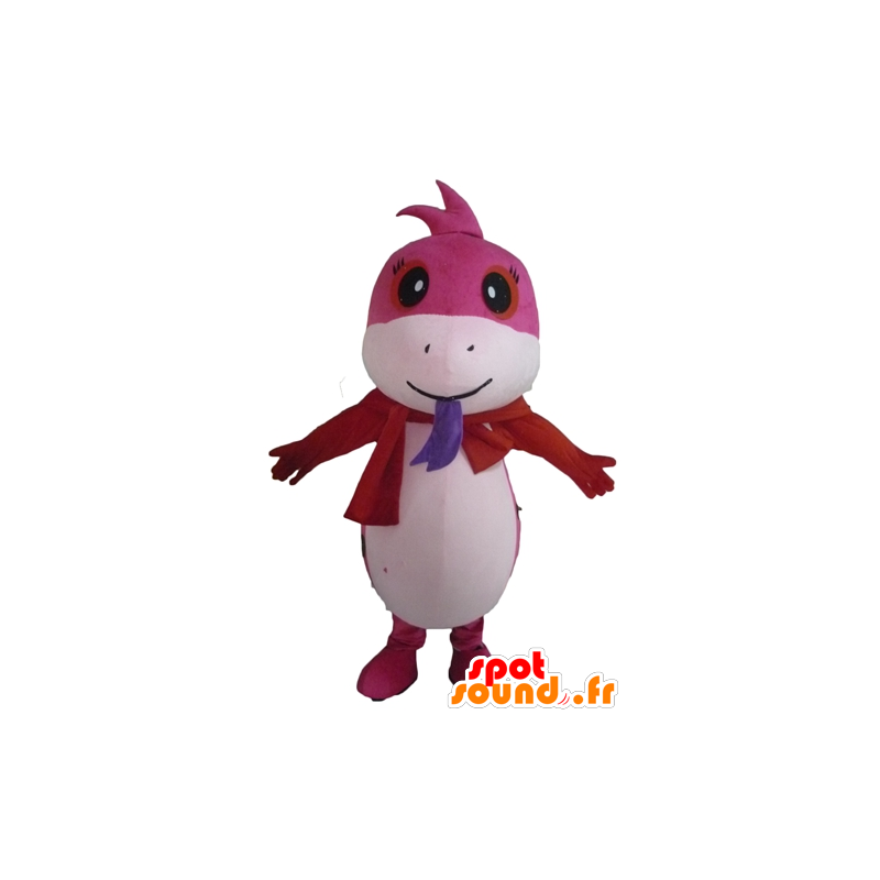 Mascote muito rosa e cobra branca, manchado - MASFR23089 - mascotes répteis