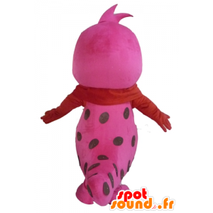 Mascote muito rosa e cobra branca, manchado - MASFR23089 - mascotes répteis