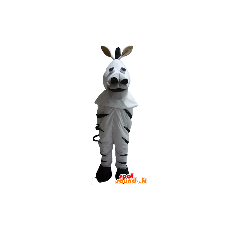 Mascota de cebra blanco y negro, muy realista - MASFR23092 - Los animales de la selva