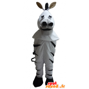 Mascotte de zèbre noir et blanc, très réaliste - MASFR23092 - Animaux de la jungle