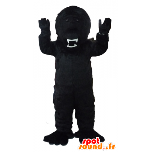 Mascot gorila preto, olhando feroz - MASFR23095 - mascotes Gorilas