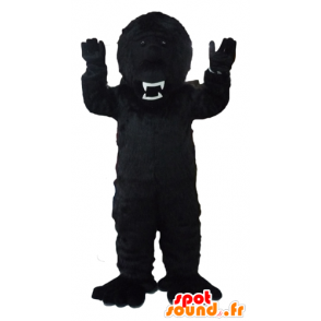 Mascotte de gorille noir, à l'air féroce - MASFR23095 - Mascottes de Gorilles