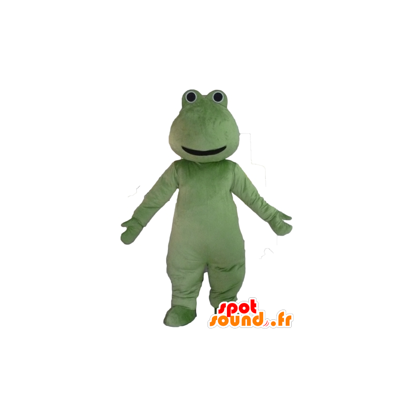 Mascot grønn frosk, veldig smilende - MASFR23096 - Forest Animals Mascot grønn frosk, veldig smilende - MASFR23096 - Forest Animals
