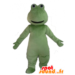 Mascot groene kikker, zeer glimlachen - MASFR23096 - Forest Animals