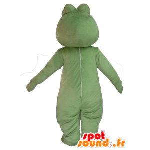 Grøn frø maskot, meget smilende - Spotsound maskot kostume