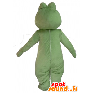 Mascot groene kikker, zeer glimlachen - MASFR23096 - Forest Animals