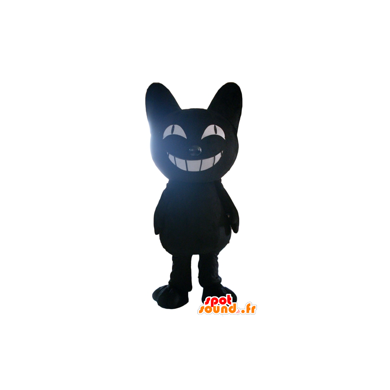 Mascot grande gato preto, alegre - MASFR23098 - Mascotes gato