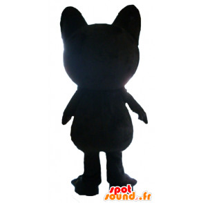 Mascot grande gato preto, alegre - MASFR23098 - Mascotes gato