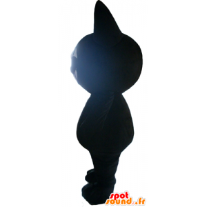 Mascot grande gato preto, alegre - MASFR23098 - Mascotes gato