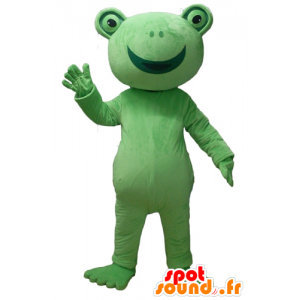 Green frog mascot, very cheerful - MASFR23104 - Animals of the forest