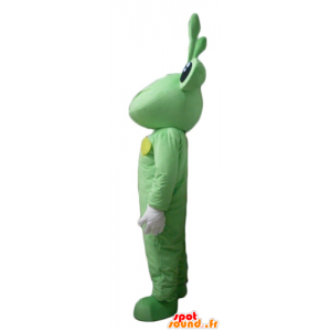 Grøn frø maskot, meget sjov, med antenner - Spotsound maskot