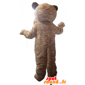 Maskottchen-orange und weiße Tiger, hund, niedlich und bunt - MASFR23110 - Tiger Maskottchen