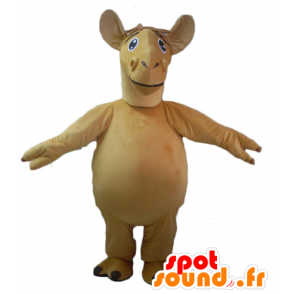 Mascotte de chameau, de dromadaire beige, géant - MASFR23111 - Mascottes Animales