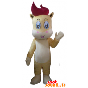 Mascot pony, colt yellow, white and red - MASFR23114 - Mascots horse