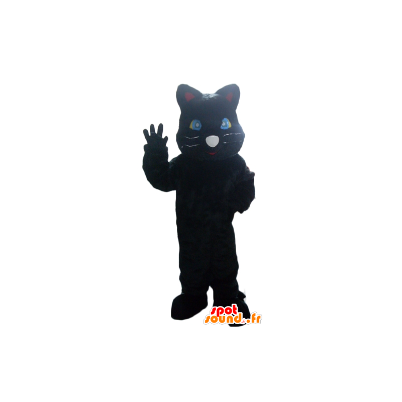 Black Cat Mascot, musta pantteri, Giant - MASFR23115 - kissa Maskotteja