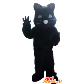 Black Cat Mascot, musta pantteri, Giant - MASFR23115 - kissa Maskotteja