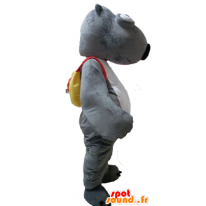 Beaver mascot, gray and white animal with a binder - MASFR23119 - Beaver mascots