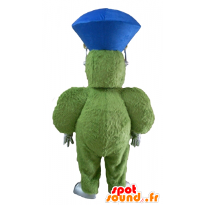 Groen monster mascotte, harige, mollig, vrolijk - MASFR23120 - mascottes monsters