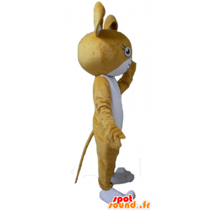 Mascota del ratón, marrón y conejo blanco - MASFR23121 - Mascota de conejo