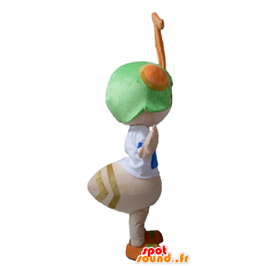 Mascot roze mier met een groene helm op - MASFR23122 - Ant Mascottes