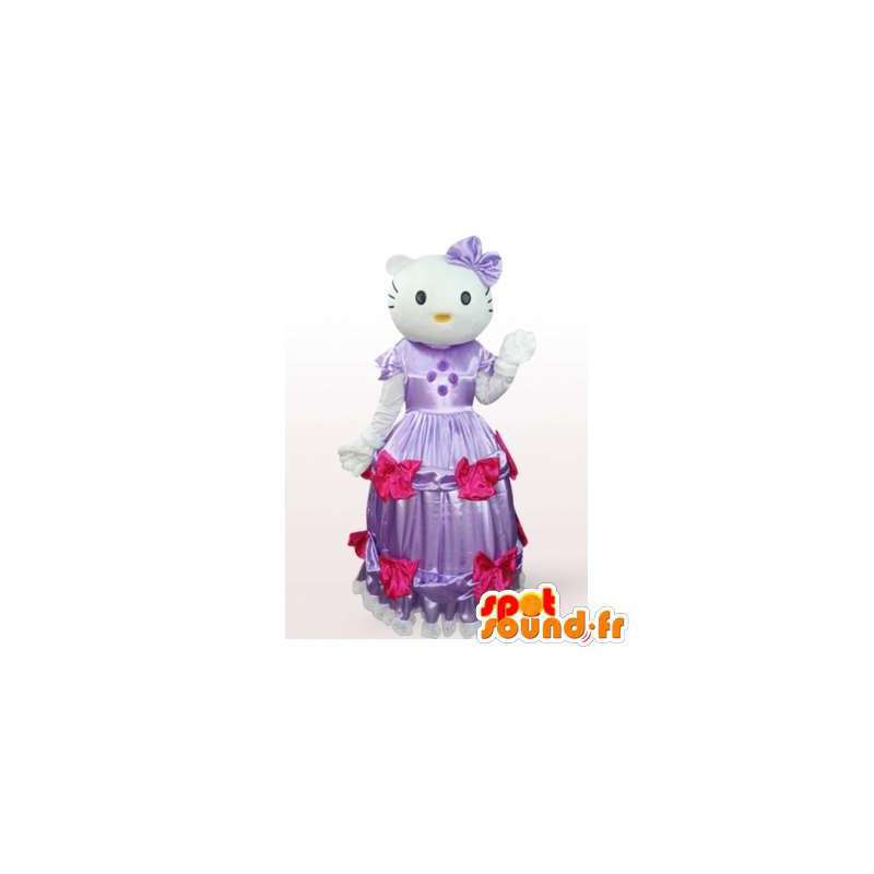 Hello Kitty maskot i lilla prinsesse kjole - Spotsound maskot