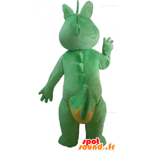 Maskot zelené a žluté dinosaurus, drak - MASFR23124 - Dinosaur Maskot