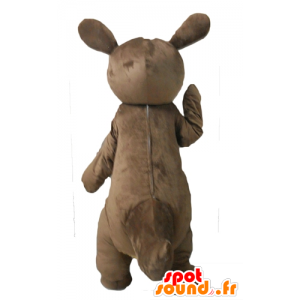 Brown and yellow kangaroo mascot, giant - MASFR23125 - Kangaroo mascots