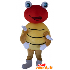 Mascot red and yellow ladybug, polka dot - MASFR23126 - Mascots insect