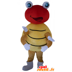 Mascot rood en geel lieveheersbeestje, stippen - MASFR23126 - mascottes Insect