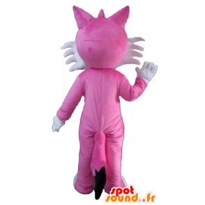 Mascot roze en witte vos, leuke en mooie - MASFR23128 - Fox Mascottes