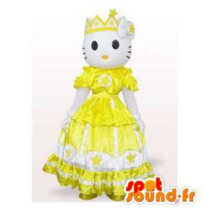Μασκότ Hello Kitty κίτρινο φόρεμα πριγκίπισσα - MASFR006561 - Hello Kitty μασκότ