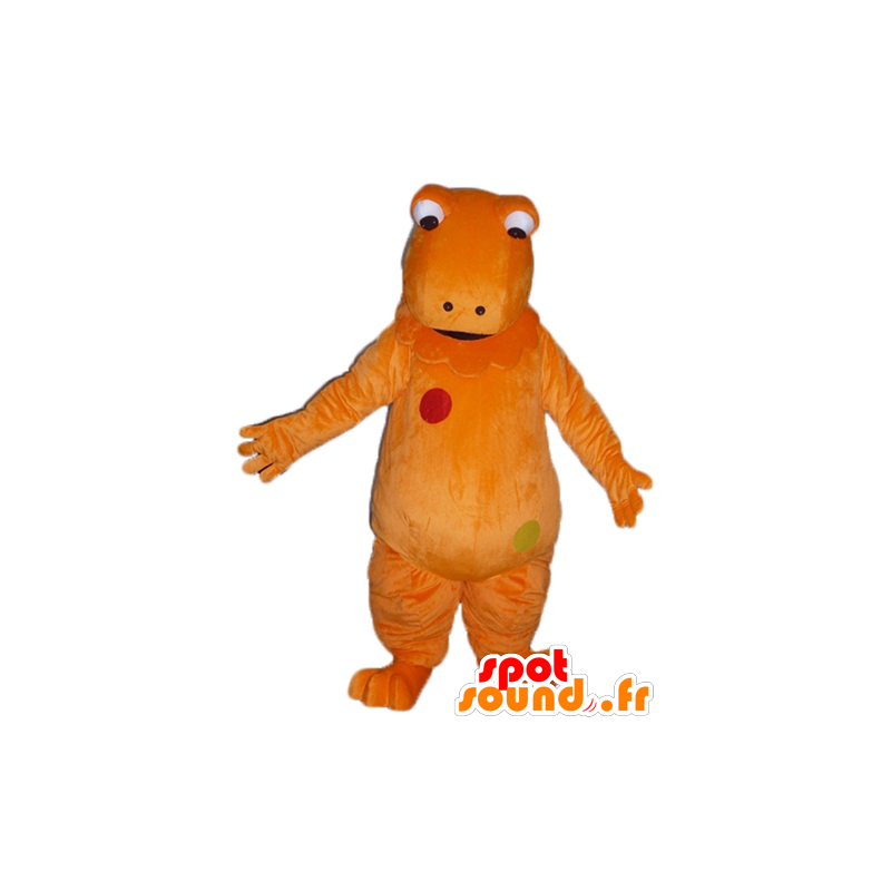 Mascot Casimir berühmten Orange Dinosaurier-Cartoon - MASFR23136 - Maskottchen berühmte Persönlichkeiten