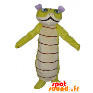 Groene en witte slang mascotte, mooi en origineel - MASFR23142 - mascottes reptielen