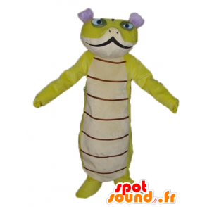 Green and white snake mascot, beautiful and original - MASFR23142 - Mascots of reptiles