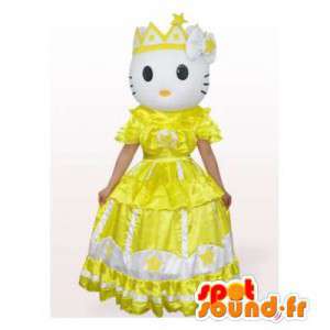 Mascot Hello Kitty gele prinsessenjurk - MASFR006561 - Hello Kitty Mascottes