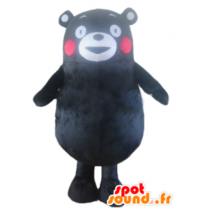 Mascot grande orso nero con le guance rosse - MASFR23154 - Mascotte orso