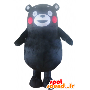 Mascotte grote zwarte beer met rode wangen - MASFR23154 - Bear Mascot
