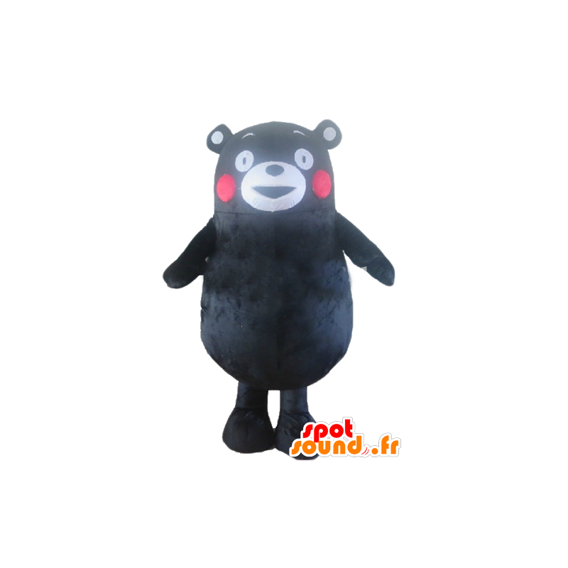 Mascot gran oso negro con las mejillas rojas - MASFR23154 - Oso mascota