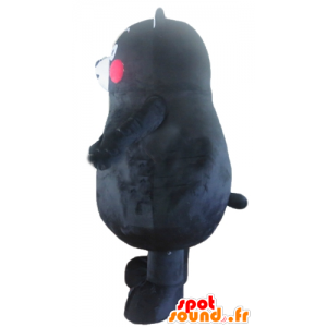 Stor sort bjørnemaskot med røde kinder - Spotsound maskot