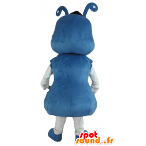 Ant mascot, blue and white insect - MASFR23155 - Mascots Ant