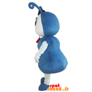 Ant mascot, blue and white insect - MASFR23155 - Mascots Ant