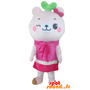 Mascot vaaleanpunainen nalle mekko - MASFR23156 - Bear Mascot