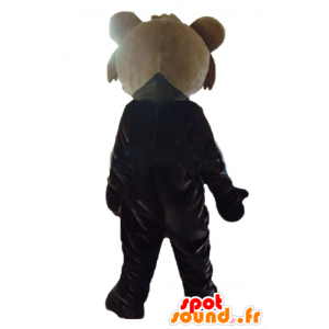 Ruskea nalle maskotti bicolor jättiläinen - MASFR23158 - Bear Mascot