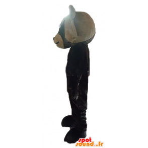 茶色のテディベアのマスコット、ツートンカラー、巨人-MASFR23158-クマのマスコット