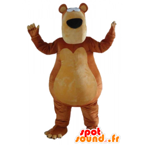 Mascot hnědé a béžové medvědi, kyprý a velmi zábavný - MASFR23159 - Bear Mascot