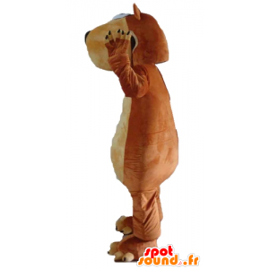 Mascot marrom e ursos bege, gordo e muito engraçado - MASFR23159 - mascote do urso