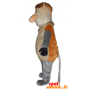 Mascotte de singe, de gnome marron, rose et gris - MASFR23161 - Mascottes Singe