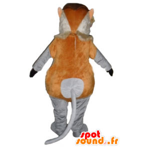 Mascotte de singe, de gnome marron, rose et gris - MASFR23161 - Mascottes Singe